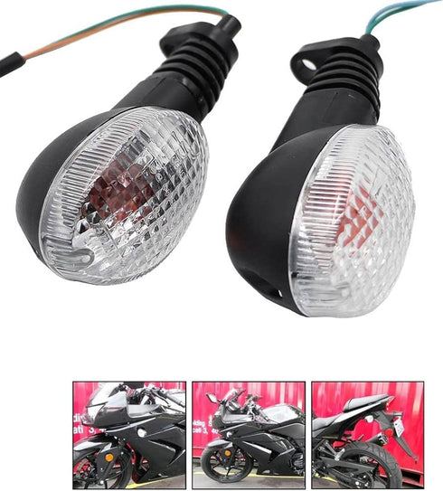 motoparty Motorcycle Turn Signals For KAWASAKI EX250R NINJA 250R KLX250S KLX250SF VN650 Vulcan S Front/Rear Turn Signal Indicator Light Blinker La...