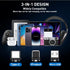 Magnetic Charging Cable 5-Pack (1.6/3.3/3.3/6.6/6.6FT), 540° Rotating Magnetic Phone Charger Cable with LED Light for Micro USB, USB C and i-Produ...