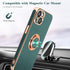 Design for iPhone 13 Case, Built-in 360° Rotatable Ring Holder Magnetic Kickstand Soft Silicone Ultra Slim Edge Plating Protective Cover 2021 6.1 ...