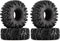 INJORA 1.0 Tires - S5 Swamp Claw Mud Terrain Tires for TRX4M AX24 SCX24 FCX24 1/18 1/24 RC Crawler Car,64 * 24mm,T1019...