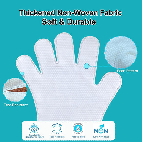 6PCS Cats & Dog Washing Gloves, Dog Wipes Cleaning Deodorizing Grooming Gloves, Rinse-Free Pet Wipes for Dogs & Cat Quick Cleaning after Outdoor A...