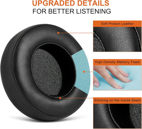 GVOEARS Ear Pads for Corsair Virtuoso RGB Wireless SE XT Gaming Headset, Upgraded Replacement Earpad Cushions with Durable Leather, Thick Foam......