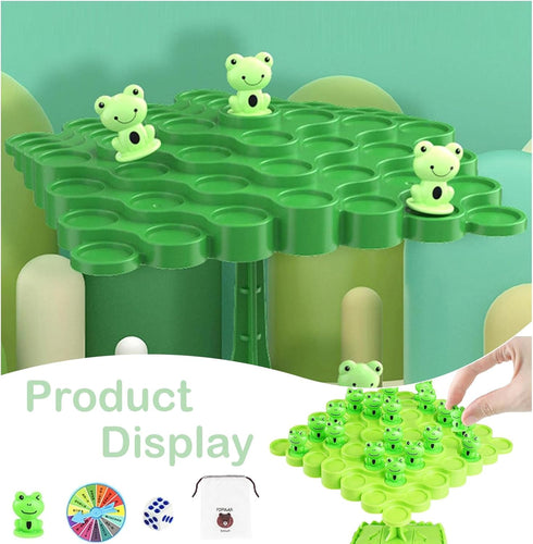 Frog balance Game?Balance Board Game?Two-Player Balanced Tree Board Game, Montessori Frog Balance Tree Educational Toys, Children Desktop Game Gif...
