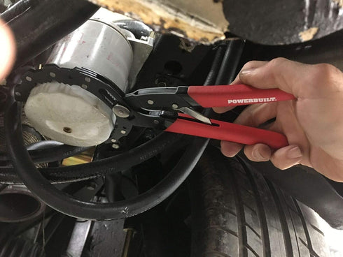 Powerbuilt 942068 Self-Adjusting Oil Filter Pliers , Red...