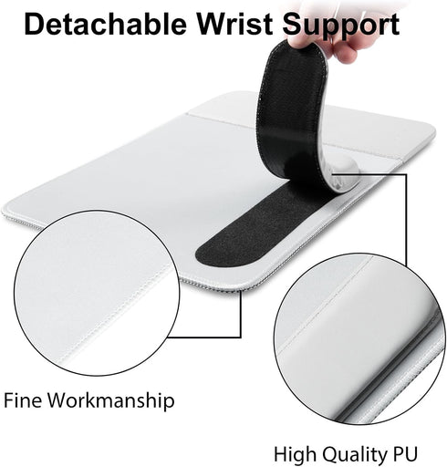 15W Wireless Charging Mouse Pad with Detachable Wrist Support and 20W Power Adapter, Fast QI Wireless Phone Charger Mouse Mat for iPhone 14/13/12/...
