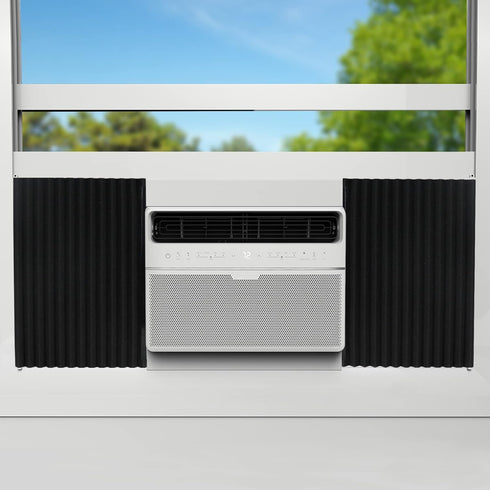 Air Jade Window Air Conditioner Side Panels, AC Side Insulated Foam Panels, 17" x 9" x 7/8", Window Insulation and Seal Kit, Pack of 2, Black...