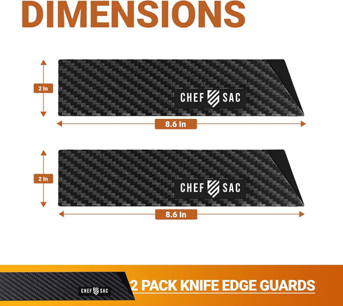 Chef Sac Knife Edge Guards | Universal Knife Cover & Professional Knife Protector | Durable BPA-Free ABS Plastic Knife Guards | Gentle Non-Scratch...