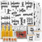 Talented Kitchen 158 Pieces Food Storage Labels for Glass Kitchen Containers, Preprinted Black Script on Clear Stickers for Fridge, Freezer, Pantr...