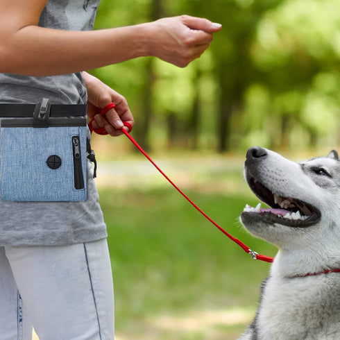 3 Pcs Dog Treat Pouch Dog Treat Training Pouch Washable Dog Treat Bag with Waist Strap and Poop Bag Dispenser for Carry Puppy Pet Toys, Kibble, Tr...