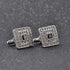 MINGHUA Fashion Square Cubic Zircon Plus Crystal Personality 2 PCS Mens Shirts Cufflinks...
