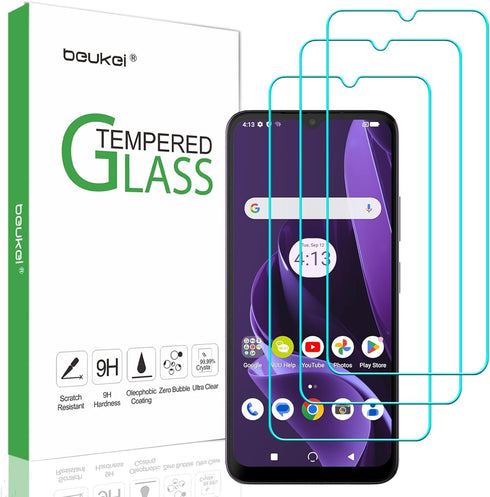 beukei (3 Pack) Compatible for NUU A15 Screen Protector Tempered Glass, Touch Sensitive,Case Friendly, 9H Hardness......