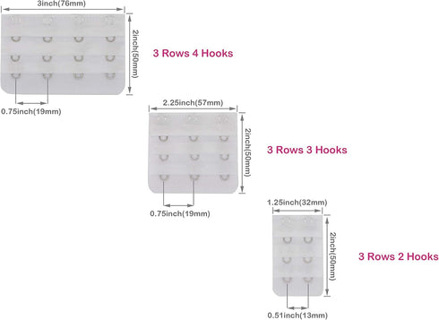 Tamlien Bra Extender 2 Hook/3 Hook/4 Hook/5 Hook, Soft and Comfortable Bra Extension...