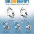 15PCS Hose Clamp Set - Stainless Steel Hose Clamps with Worm Gear, Adjustable 1/2'' to 3/4'' (13-19mm) for Plumbing, Automotive, and Mechanical Ap...
