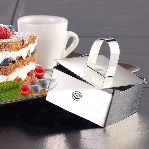 NewlineNY Stainless Steel Dessert Rings (12 Pcs) Round Square Rectangular Appetizers Molded Salads, Cakes Mousse Molding Layering Cake Cutter...