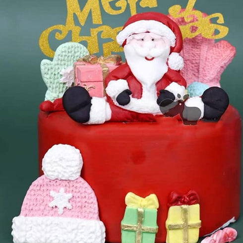 Christmas Knitted Glove Cake Decorating Silicone Mold 1 Pcs for Cake Decoration Candy Cupcake Topper Cake Polymer Clay Crafts Epoxy Resin...