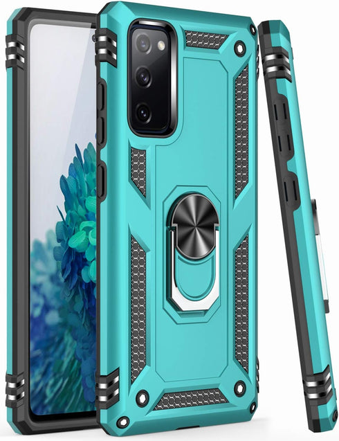 LUMARKE for Galaxy S20 FE Case with Screen Protector,Pass 16ft. Drop Tested Military Grade Protective Phone Cover with Magnetic Ring Kickstand Com...