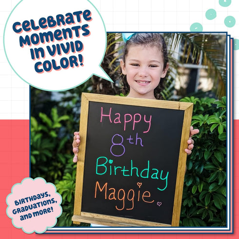 Extra Fine Tip Liquid Chalk Markers (10 Pack) - Dry Erase Marker Pens for Blackboard, Windows, Chalkboard Signs, Bistro - 1mm Tip...