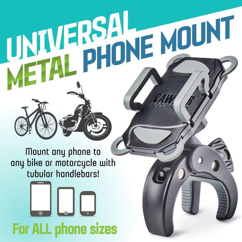 CAW.CAR Accessories Metal Bike & Motorcycle Phone Mount - The Only Unbreakable Handlebar Holder for iPhone, Samsung or Any Other Smartphone. +100 ...