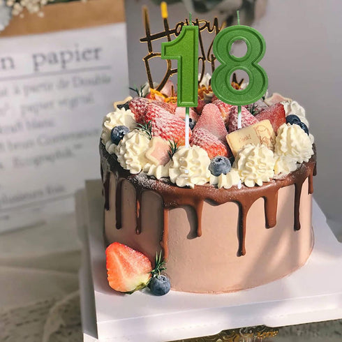 2.76 Inches Large Number Candles Birthday Candles Cake Numeral Candles Topper Decoration for Birthday Celebration Reunions Anniversary Party Suppl...