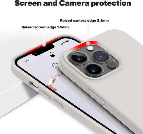 OTOFLY Compatible with iPhone 13 Pro Case, Liquid Silicone Slim Protective Shockproof Phone Case Cover with Anti-Scratch Microfiber Lining, 6.1 in...