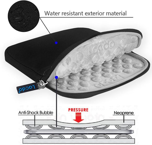 Lacdo Waterproof External USB CD DVD Writer Blu-Ray Protective Storage Carrying Case Bag Compatible Apple MD564ZM/A SuperDrive,Magic Trackpad, SAM...