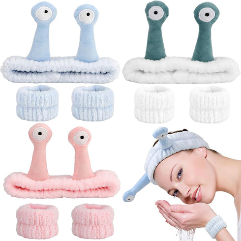 COCIDE 9 PCS Spa Headbands for Women Washing Face or Facial Makeup Skincare Head Band Pack of 9 Puffy Shower Hair Headband Face Wash Wristband for...