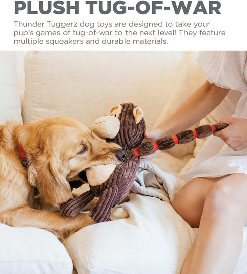 Outward Hound Thunda Tugga Gorilla Plush & Squeaky Dog Tug Toy...