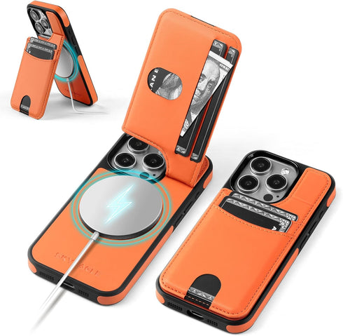 Compatible iPhone 13 Pro Max Wallet Case with Credit Card Holder?Compatible with Magsafe? Women Men?RFID Blocking? PU Leather flip Cover Protectiv...
