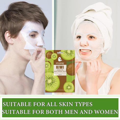 10 Pcs Facial Sheet Mask,Hydrating Face Masks Skincare Gift Set,Moisturizing Soothing Facial Masks,Easy to Use & Nourishing Face Mask Skin Care Se...