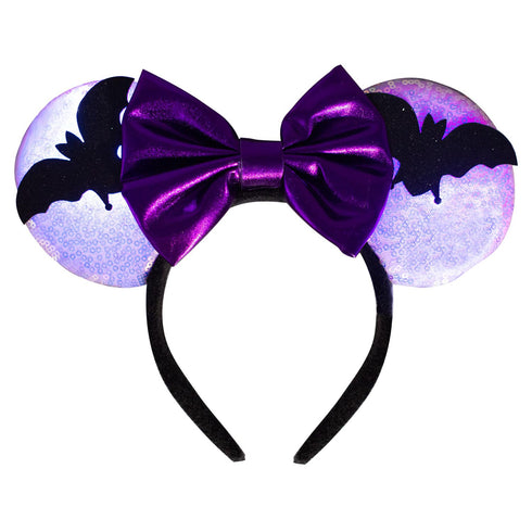 Mouse Ear Light Up Headband, Halloween Headband with LED, Flash Glowing Party Decoration Costume Headwear Hair Accessories for Women Girls...