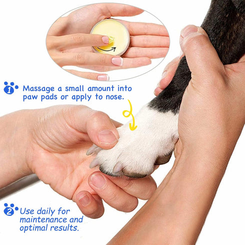 Dog Paw Balm - Pet Paw Moisturizer Dry and Cracked Dog Paw Treatment, Natural Plant-Based Organic Ingredients Safe to Lick...