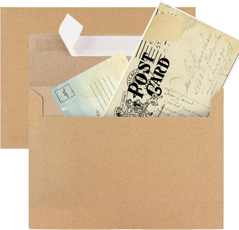 50 Pack Kraft Envelopes,A4 Invitation Envelopes,4x6 Envelopes for Invitations,Envelopes,Wedding, Baby Shower,Brown Kraft Envelopes for Personalize...