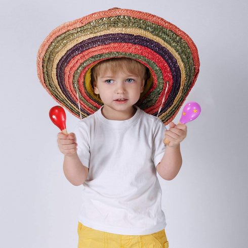 Sansheng 6 PCS Mini Fiesta Wooden Maracas Toys, Wooden Maracas Festival Painting, Wooden Carnival Maracas (Random Colors)...