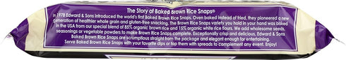 Edward & Sons, Brown Rice Snaps, Black Sesame Flavor, Organic, 3.5 oz...