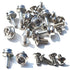 24 Pcs Stainless Steel Helmet Visor Screws, Hockey Helmet Repair Kit, Football Visor Clips, Universal Baseball Helmet Hardware Replacement Parts f...