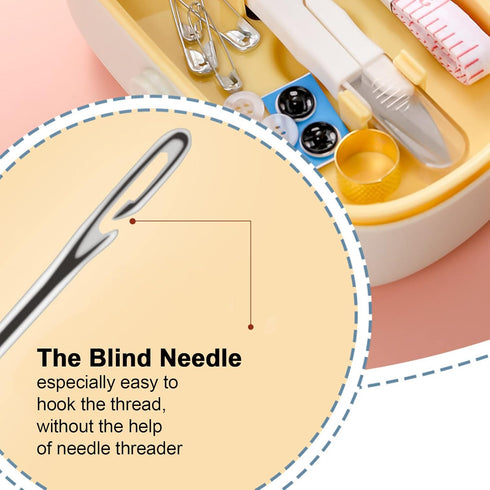 Sewing Kit, Portable Travel Sewing Kit for Adults, Needle and Thread Kit Plastic Sewing Box Small Sewing Kit Sewing Accesories and Supplies...
