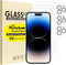 3 Pack Screen Protector for iPhone 14 Pro Max 6.7 inch + 3 Pack Camera Lens Protector Tempered Glass Film...