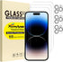 3 Pack Screen Protector for iPhone 14 Pro Max 6.7 inch + 3 Pack Camera Lens Protector Tempered Glass Film...