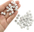 50pcs Metal Handle Buttons for Tuxedo Suits Gowns Blouses Coats, White Smooth Satin Covered Metal Shank Buttons 10mm Wedding Dress Buttons...