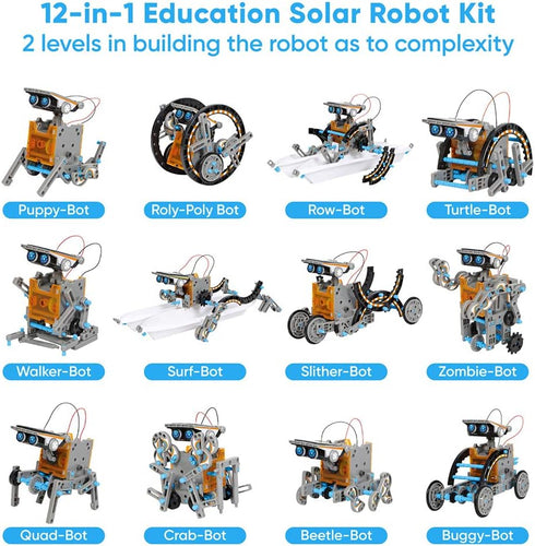 Sillbird STEM 12-in-1 Education Solar Robot Toys for Boys Ages 8-13, DIY Building Science Experiment Kit Birthday Gifts for Kids 8 9 10 11 12 13 Y...