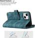 iCoverCase iPhone 13 Wallet Case with Card Holder, 2 in 1 PU Leather Magnetic Clasp Zipper Pocket Shockproof Detachable Flip Wrist Strap for (Blue...