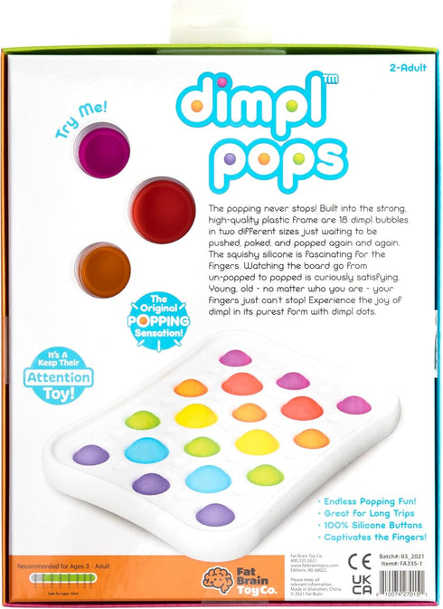 Fat Brain Toys Dimpl Pops - The Ultimate Popping Experience, Kids & Adults...