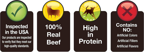Cadet 100% Beef Strips Dog Treats - Long-Lasting, Healthy & Natural Beef Esophagus Treats for Small & Large Dogs - Low Calorie & High Protein Dog ...