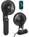 EasyAcc Portable Hand Held Fan, Ultra Quiet 5 Speed Personal Fan, LED Dispay USB C Rechargeable Handheld Fan, 180° Foldable Small Desk Fan, Electr...