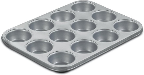 Cuisinart Chef's Classic Nonstick Bakeware 12-Cup Muffin Pan, Silver...