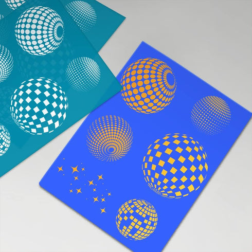 OLYCRAFT 4x5 Inch Silk Screen for Polymer Clay Disco Ball Clay Stencils Reusable Star Stencil Silk Screen Printing Stencils Non-Adhesive Mesh Tran...