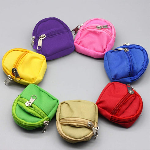 SOTOGO 10 Pieces Doll Zipper Backpack Mini Baby Dolls Backpack Girl Doll Accessory Bags and American Doll Accessories...