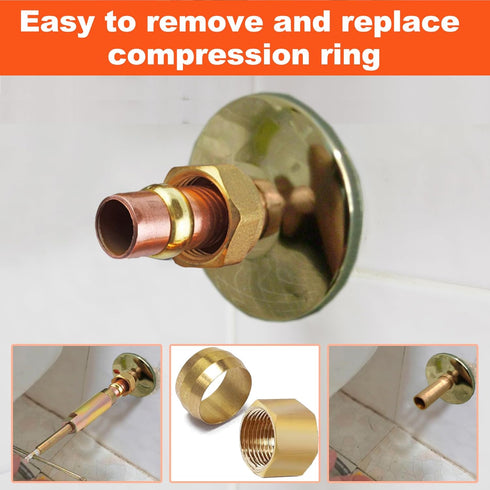 Compression Sleeve Puller Tool Ferrule Puller for 1/2" Compression Fittings to Remove Nut Ferrule of Pipe 03943 Corroded Frozen Supply Stops Compr...