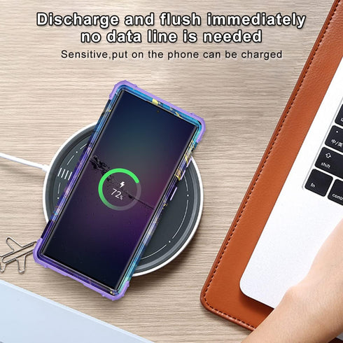 Rancase Compatible with Galaxy S22 Ultra 5G Case,Three Layer Heavy Duty Shockproof Protection Hard Plastic Bumper+Soft Silicone Rubber Protective ...