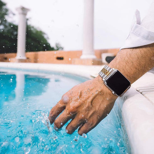 Wolait Compatible with Apple Watch Ultra 2 Band 49mm 46mm 45mm 44mm 42mm,Stainless Steel Heavy Band with Butterfly Folding Clasp Link Bracelet for...